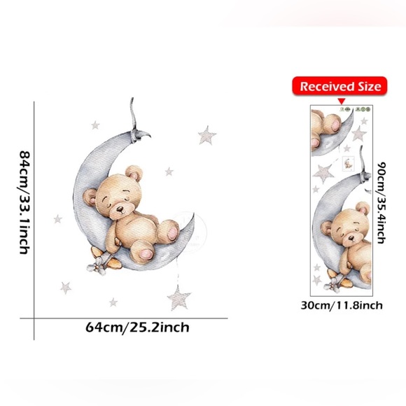 Teddy Bear wall Sticker. - Picture 3 of 4